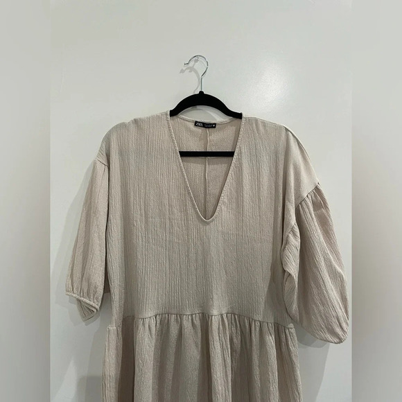 ZARA Voluminous textured weave dress - Picture 10 of 10